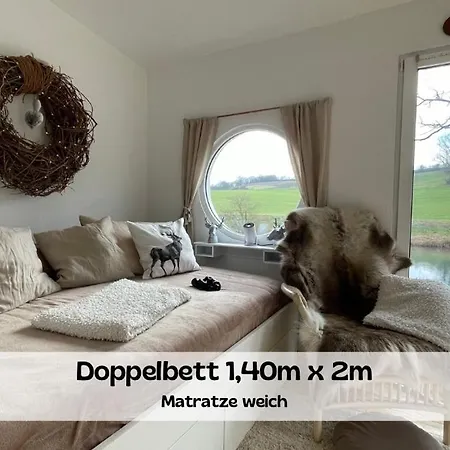 Fulda-chalet Mit Eigenem Bootssteg Ferienhaus